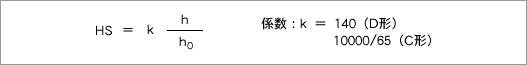 数式（ショア硬さ）