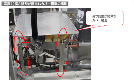 【写真1】高さ調整が簡単なカバー構造の事例