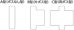 スプロケットの形状にはボスの有無があります。
