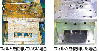 フィルムを使用していない場合 フィルムを使用した場合