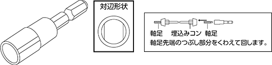 軸足用ソケットビット