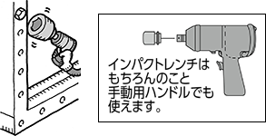 締め付け作業の多い場所では大活躍です。