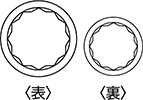 サイズの異なるソケットが両側に出ています。