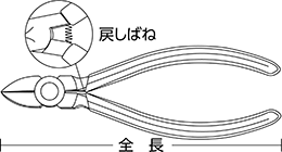 全長（mm） 戻しばね