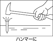 釘を抜く時に用いますが、釘の打ち込みにも使えます。