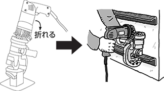 電動油圧式パンチャー（省スペース加工可能型）