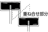 ⑦塗布場所を重ね合わせながらジグザグに塗ります。