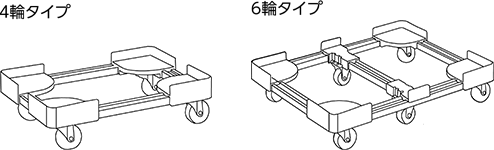 4輪タイプ 6輪タイプ