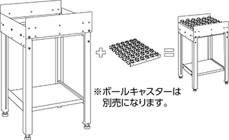 ボールキャスターテーブル