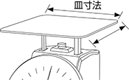 上皿自動はかり 載台寸法（皿寸法）（mm）