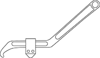 調節式引掛けスパナ フックタイプ