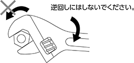 回す時は下あごの方向に回してください。