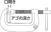 最大口開き寸法（mm）とアゴの深さ（mm）