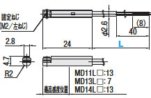 外形寸法 MD11L□ MD13L□ MD14L□